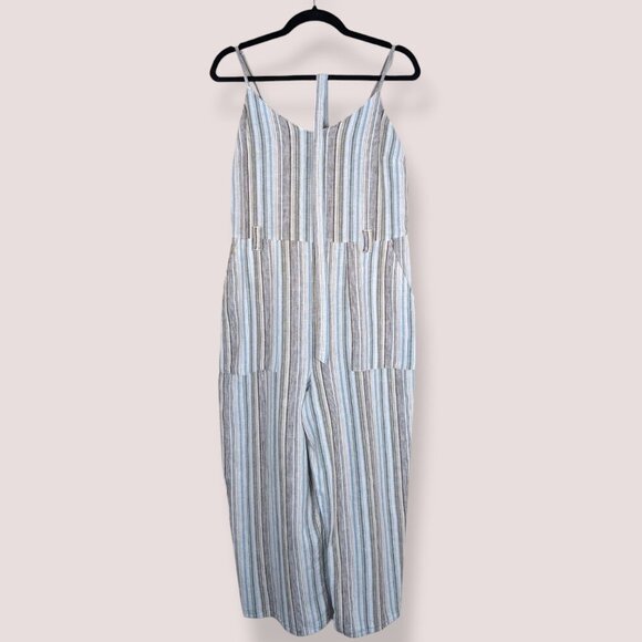 Universal Thread Linen Blend Striped Jumpsuit - Picture 5 of 8